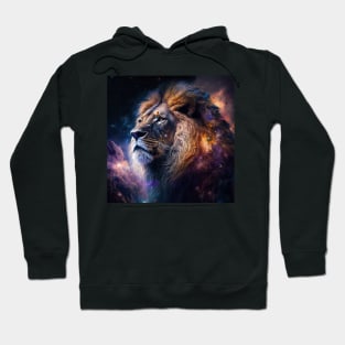 Galaxy Lion Abstract Art Hoodie